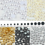 ABS Pearl Beads Flat Back Half Round Stones 2mm-14mm