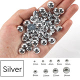 ABS Pearl Beads Flat Back Half Round Stones 2mm-14mm