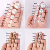 ABS Pearl Beads Flat Back Half Round Stones 2mm-14mm