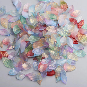 50g Mixed Flower Beads Petal Pendants Charms Czech Glass Loose Beads