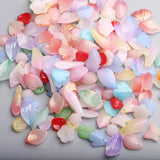 50g Mixed Flower Beads Petal Pendants Charms Czech Glass Loose Beads