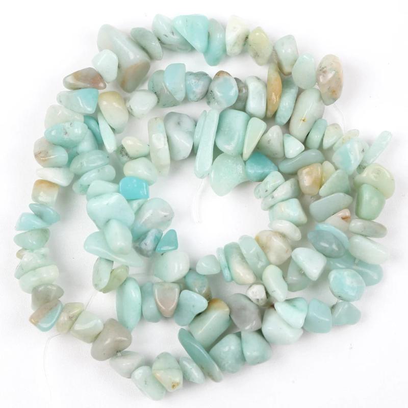Irregular Size Amazonite Natural Stone Spacer Loose Round 15''
