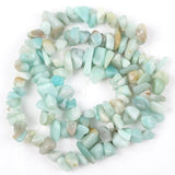 Irregular Size Amazonite Natural Stone Spacer Loose Round 15''