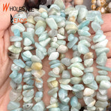 Irregular Size Amazonite Natural Stone Spacer Loose Round 15''