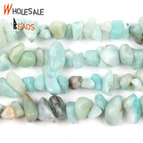 Irregular Size Amazonite Natural Stone Spacer Loose Round 15''