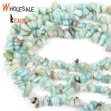 Irregular Size Amazonite Natural Stone Spacer Loose Round 15''