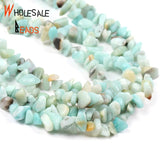 Irregular Size Amazonite Natural Stone Spacer Loose Round 15''