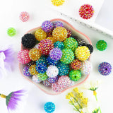 10/20Pcs Resin Bayberry Ball Rhinestone Acrylic Beads For Jewelry Charms