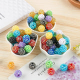 10/20Pcs Resin Bayberry Ball Rhinestone Acrylic Beads For Jewelry Charms