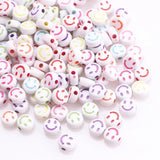 100 PCS Yellow DIY Smile Bead Parts Letters