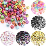 100 PCS Yellow DIY Smile Bead Parts Letters