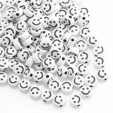 100 PCS Yellow DIY Smile Bead Parts Letters