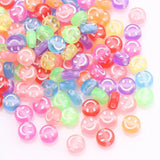 100 PCS Yellow DIY Smile Bead Parts Letters