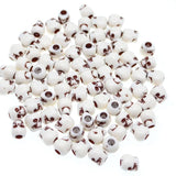 50Pcs Skull Big Hole Beige Acrylic Spacer Beads DIY Jewelry Making