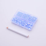 6 Grid Set Colorful Flatback Pearl Beads Nail Art DIY Decoration