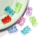 50pcs Bear Acrylic Transparent Loose Beads for DIY Bracelet Pendant Necklace