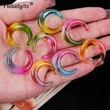 20Pcs Gradient Acrylic Moon Beads For DIY Jewelry Making