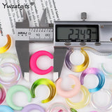 20Pcs Gradient Acrylic Moon Beads For DIY Jewelry Making