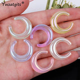 20Pcs Gradient Acrylic Moon Beads For DIY Jewelry Making