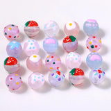 10pcs Hand Painted Acrylic Space Beads for DIY Necklace Making