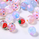 10pcs Hand Painted Acrylic Space Beads for DIY Necklace Making