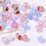 10pcs Hand Painted Acrylic Space Beads for DIY Necklace Making
