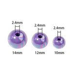 Color Acrylic Plated Round Beads DIY Gradient Bracelet Jewelry
