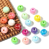 Color Acrylic Plated Round Beads DIY Gradient Bracelet Jewelry