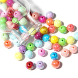 Color Acrylic Plated Round Beads DIY Gradient Bracelet Jewelry