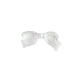 10Pcs Transparent Acrylic Bowknot Loose Beads Colorful Plated Bow Spacer