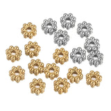 50pcs Stainless Steel Flower Spacer Beads for DIY Bracelet Making