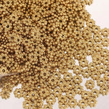 50pcs Stainless Steel Flower Spacer Beads for DIY Bracelet Making