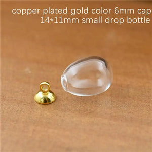 5 Sets Drop Shape Hollow Glass Ball Pendant