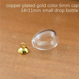 5 Sets Drop Shape Hollow Glass Ball Pendant