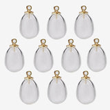 5 Sets Drop Shape Hollow Glass Ball Pendant