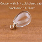 5 Sets Drop Shape Hollow Glass Ball Pendant