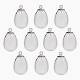 5 Sets Drop Shape Hollow Glass Ball Pendant