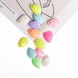 50Pcs Acrylic Water Drop Ripple Shape Beads Multicolour Jewelry Making