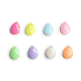 50Pcs Acrylic Water Drop Ripple Shape Beads Multicolour Jewelry Making