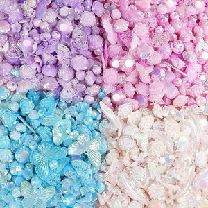 20g Mixed Colorful Pearlescent Loose Beads for Jewelry Making DIY