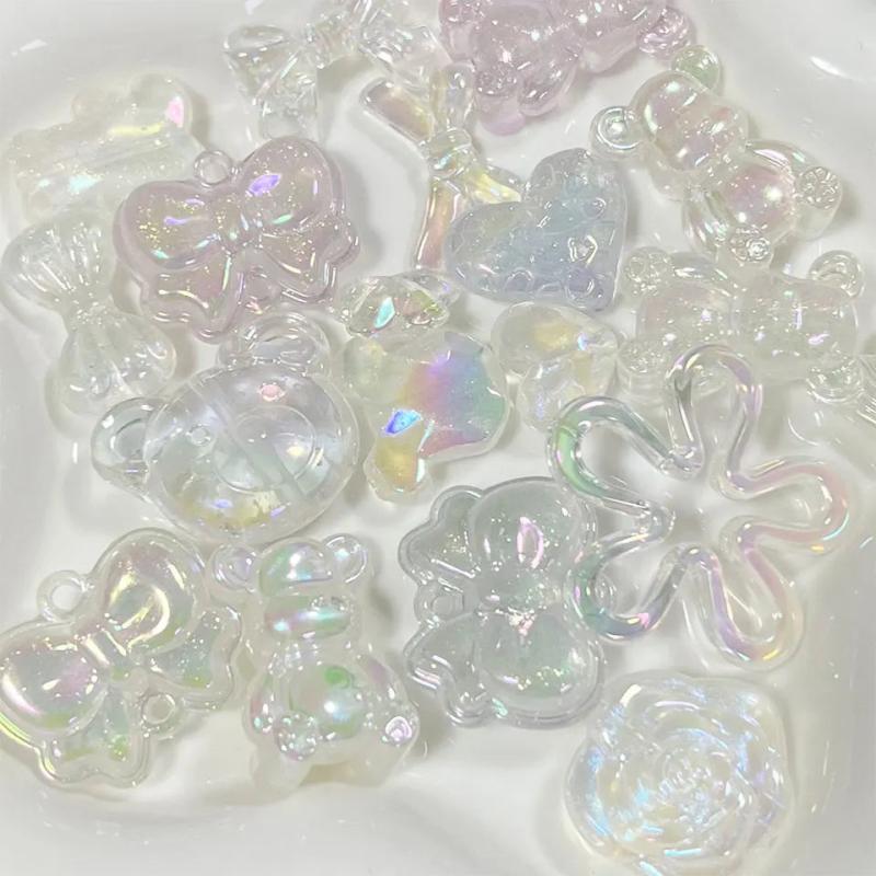 Fairy Crystal Bear Bow Beads for DIY Jewelry and Decorations
