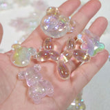 Fairy Crystal Bear Bow Beads for DIY Jewelry and Decorations