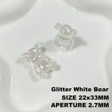 Fairy Crystal Bear Bow Beads for DIY Jewelry and Decorations