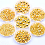 3-12mm Silver Plated Pearl Acrylic Beads for DIY Jewelry Making