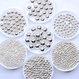 3-12mm Silver Plated Pearl Acrylic Beads for DIY Jewelry Making