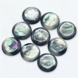 13mm Abalone Buttons - 50PCS Flatback Half Round for Crafts & Scrapbooking