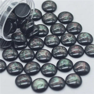 11mm 50PCS Abalone Flatback Buttons|Crafting Beads|Pearl Beads