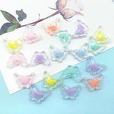 100Pcs Transparent Acrylic Frosted Butterfly Resin DIY Craft Supplies