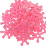15mm Snowflake Beaded Acrylic Loose Bead Box Decoration DIY Necklace Bracelet
