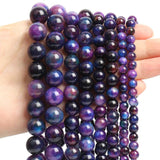 Dark Purple Natural Stone Beads for Jewelry Making 4mm 6mm 8mm 10mm